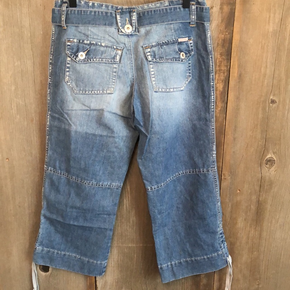 Y2K UNIONBAY Denim Cropped Jeans in Blue Size 1 Juniors - Picture 3 of 16
